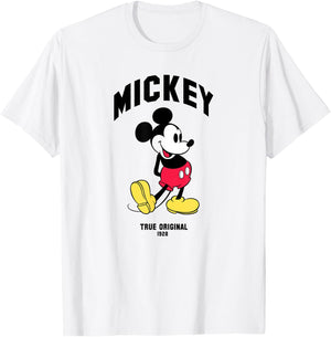 Disney Mickey And Friends Classic Mickey True Original Logo T-Shirt - T-Shirt | White