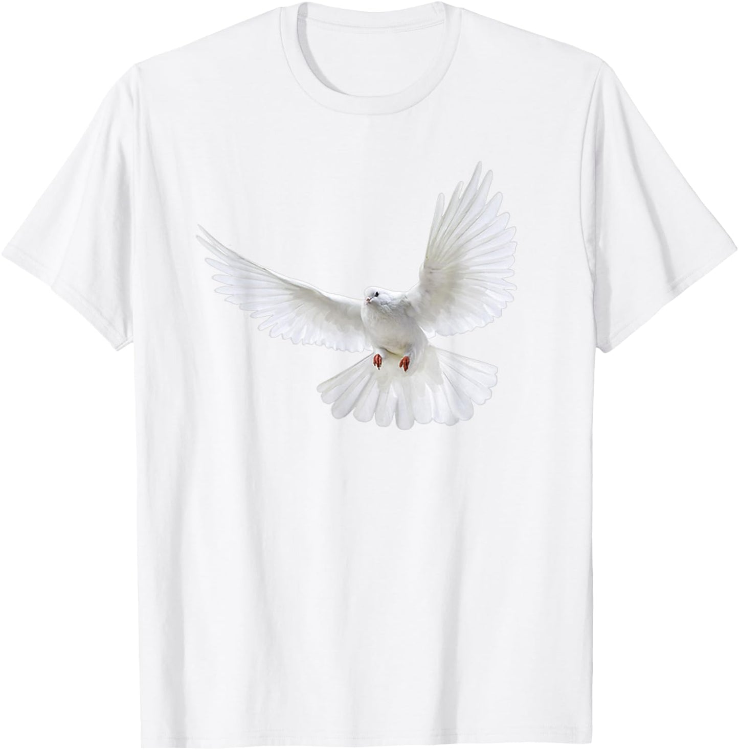 Beautiful Flying Peaceful White Dove Photo Silhouette T-Shirt - T-Shirt | White