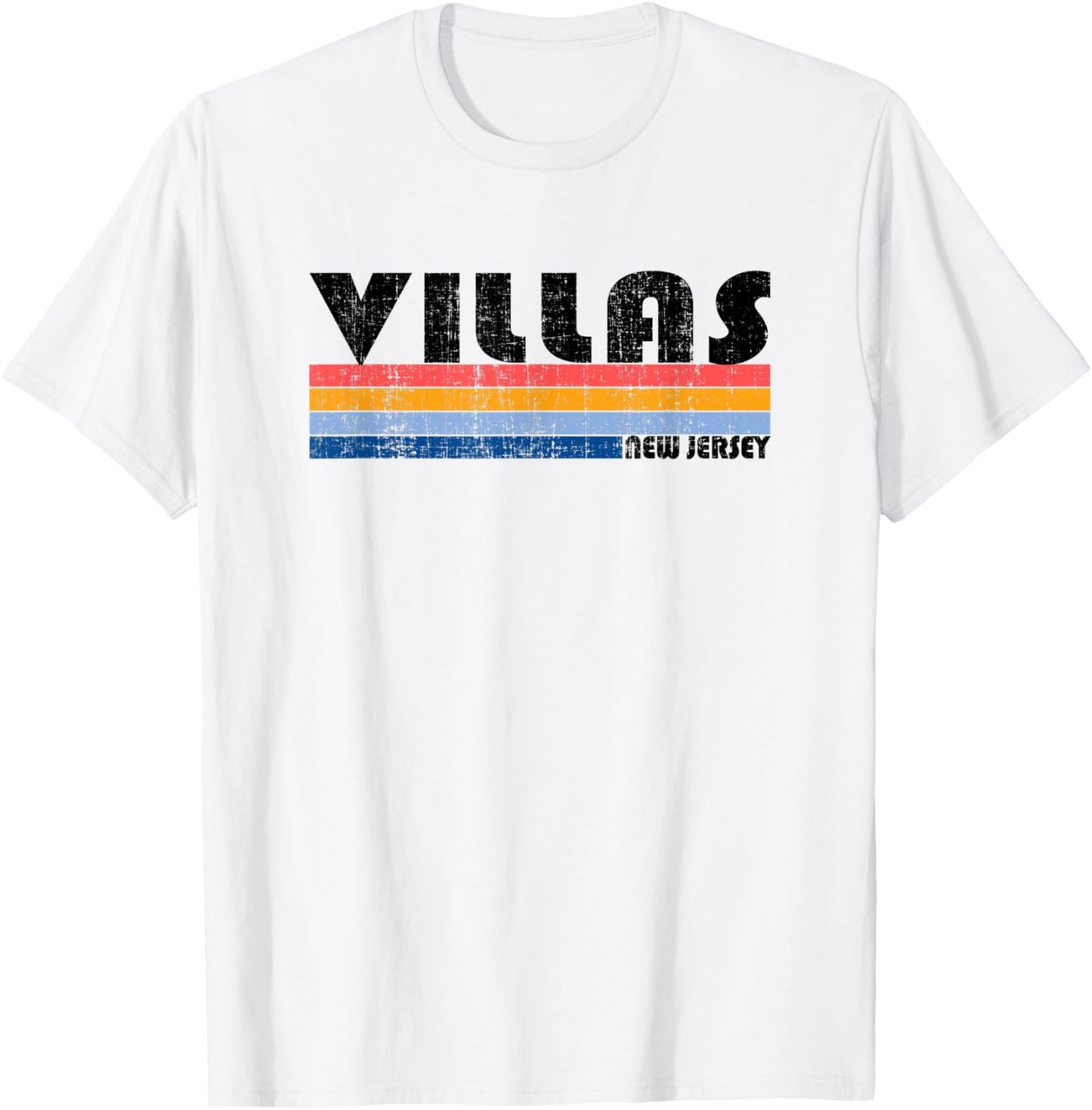Vintage 70s 80s Style Villas, NJ T-Shirt - T-Shirt | White