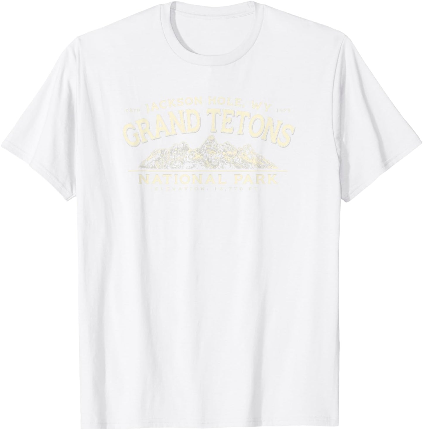 Grand Teton National Park Mountains Graphic T-Shirt - T-Shirt | White