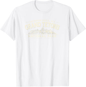 Grand Teton National Park Mountains Graphic T-Shirt - T-Shirt | White