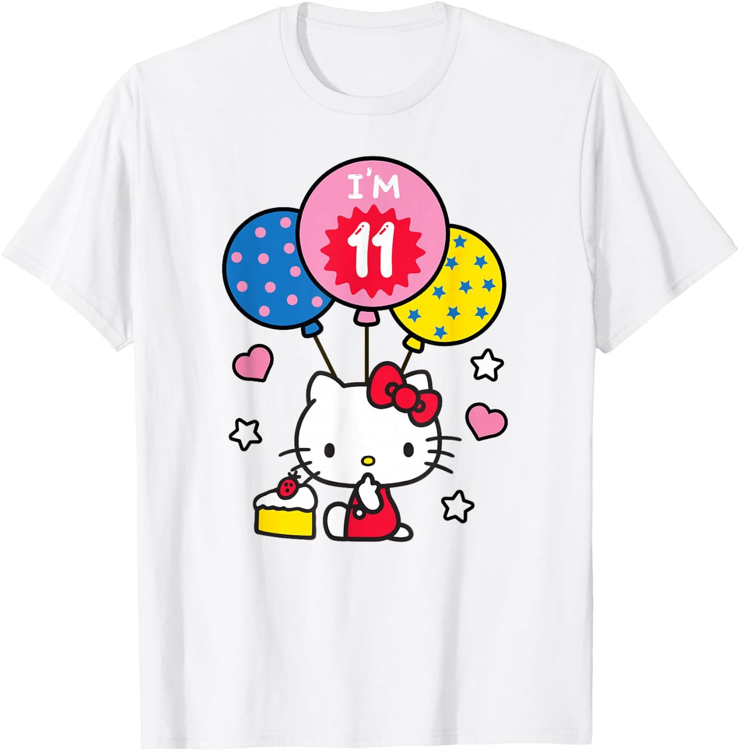 Hello Kitty I'm 11 Birthday T-Shirt - T-Shirt | White
