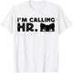 I'm Calling HR Funny Cat Peeking Vintage Women T-Shirt - T-Shirt | White