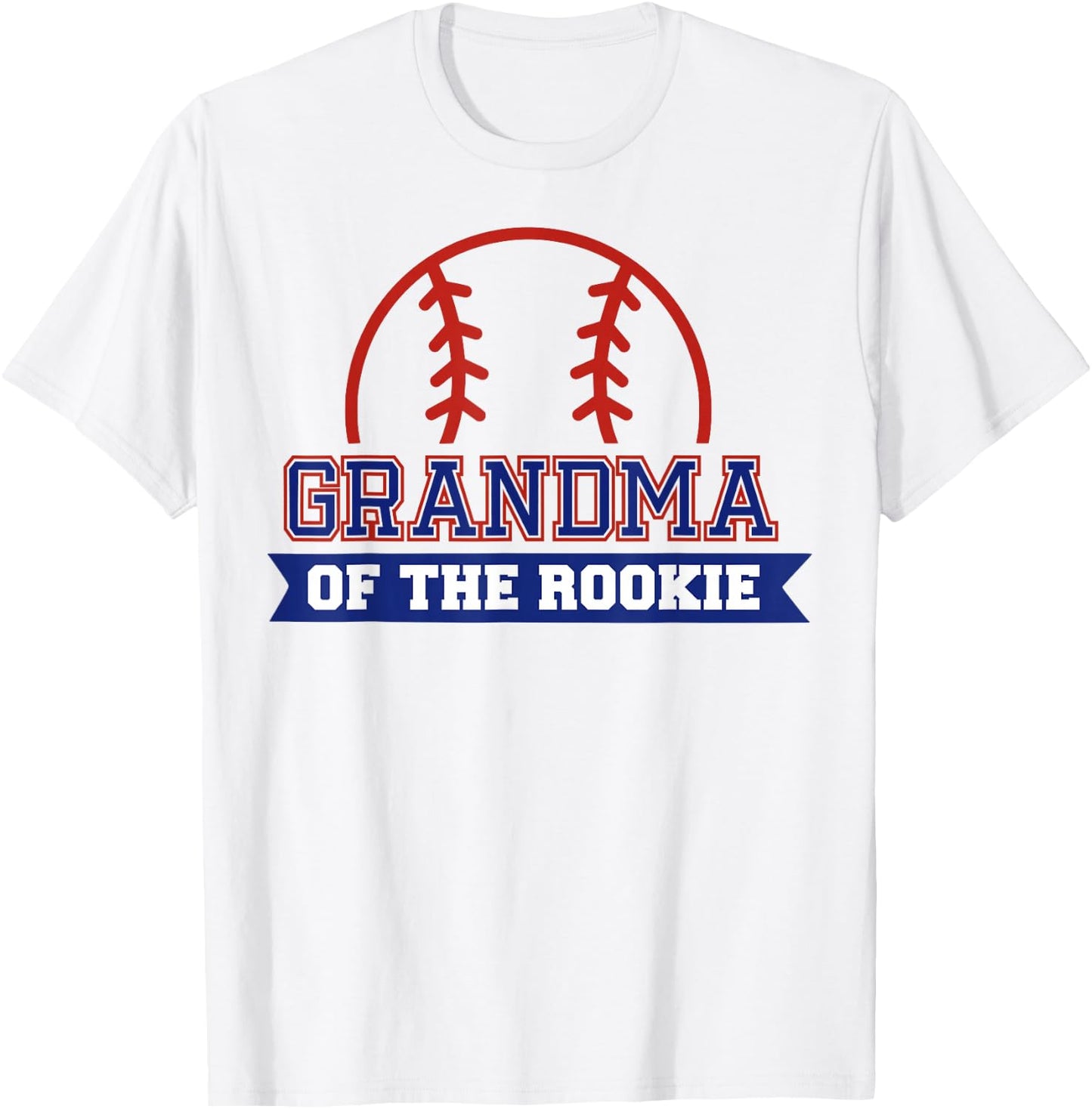 Grandma of Rookie 1st Birthday Baseball Theme Matching Party T-Shirt - T-Shirt | White