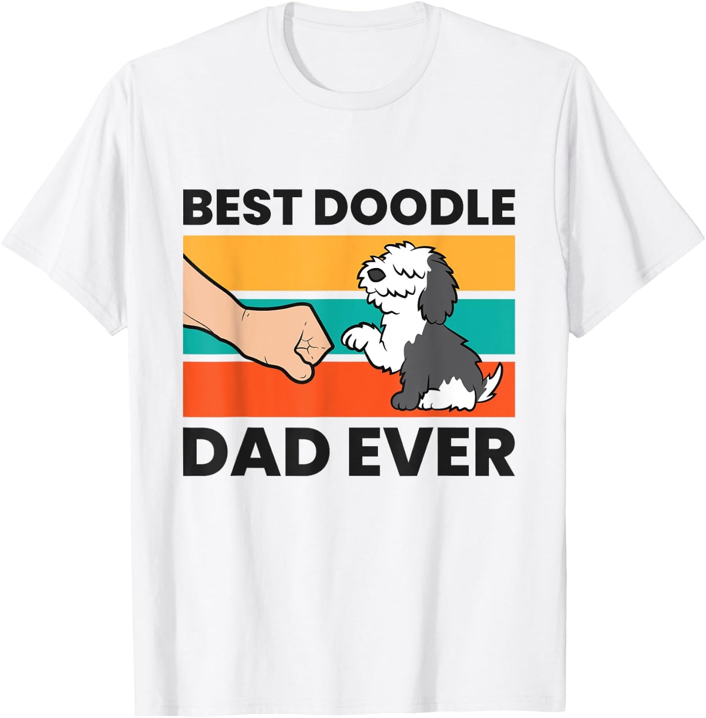 Best Doodle Dad Ever Sheepadoodle Dad T-Shirt - T-Shirt | White