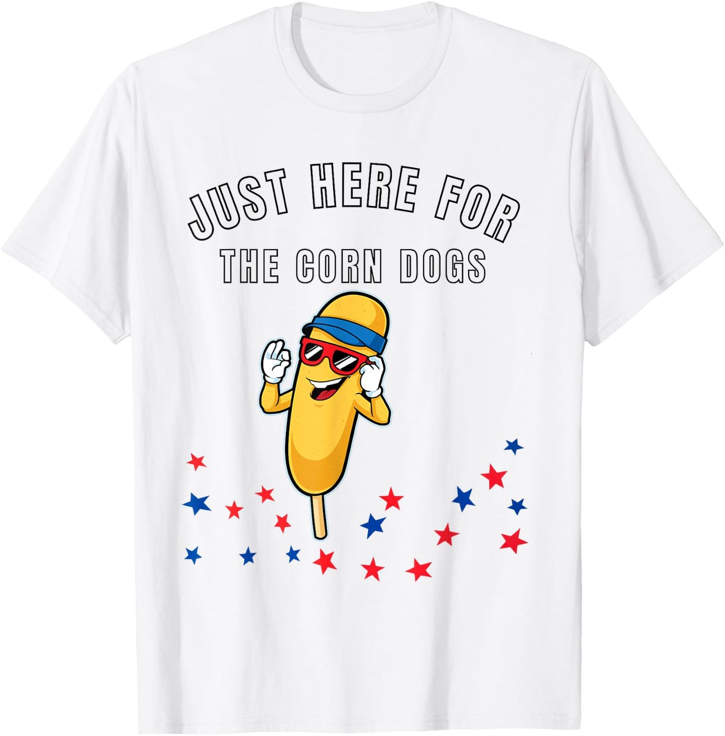 Corn dog lover Corndog state fair Just here for the corndogs T-Shirt - T-Shirt | White