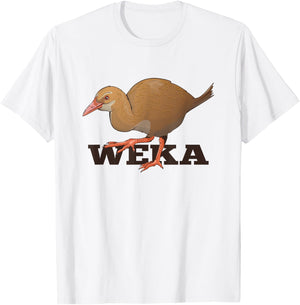 Weka New Zealand Bird T-Shirt - T-Shirt | White