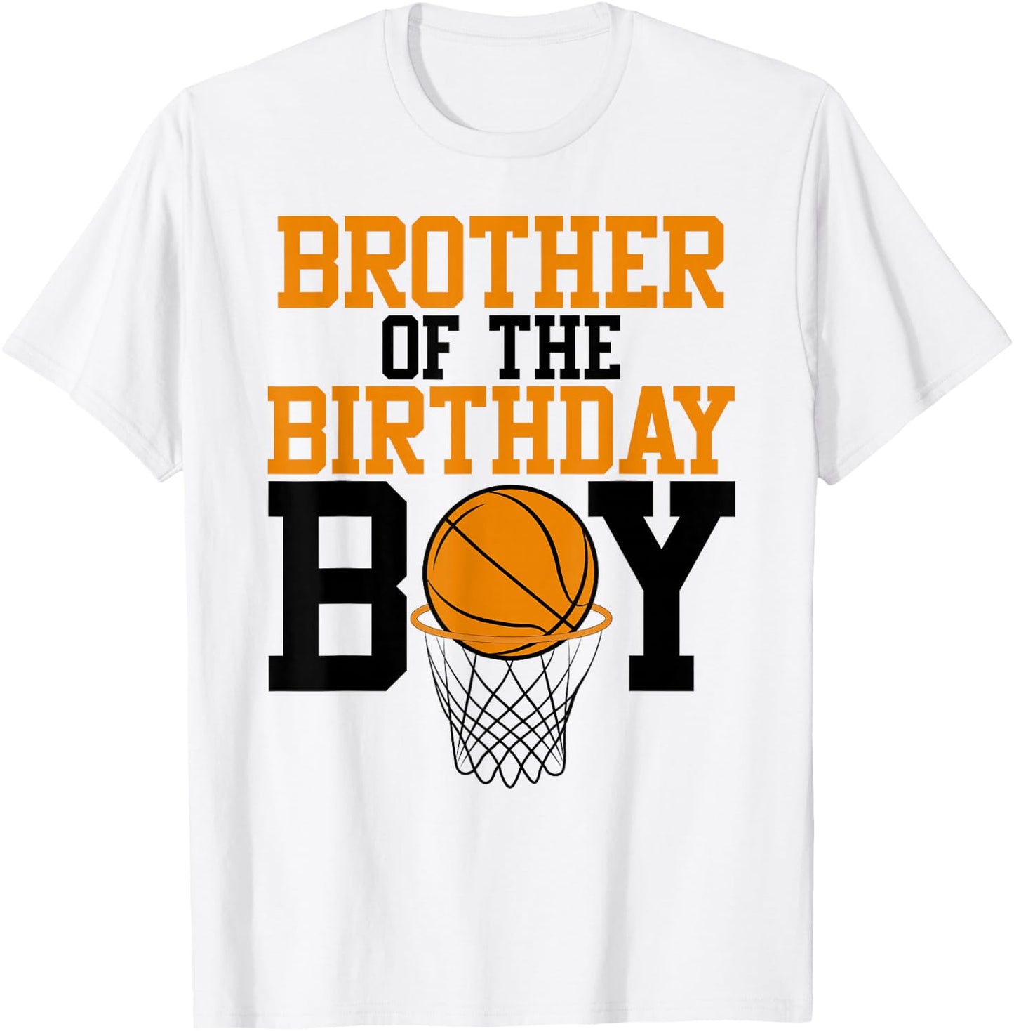 Brother Of The Birthday Boy Basketball Family Birthday T-Shirt - T-Shirt | White
