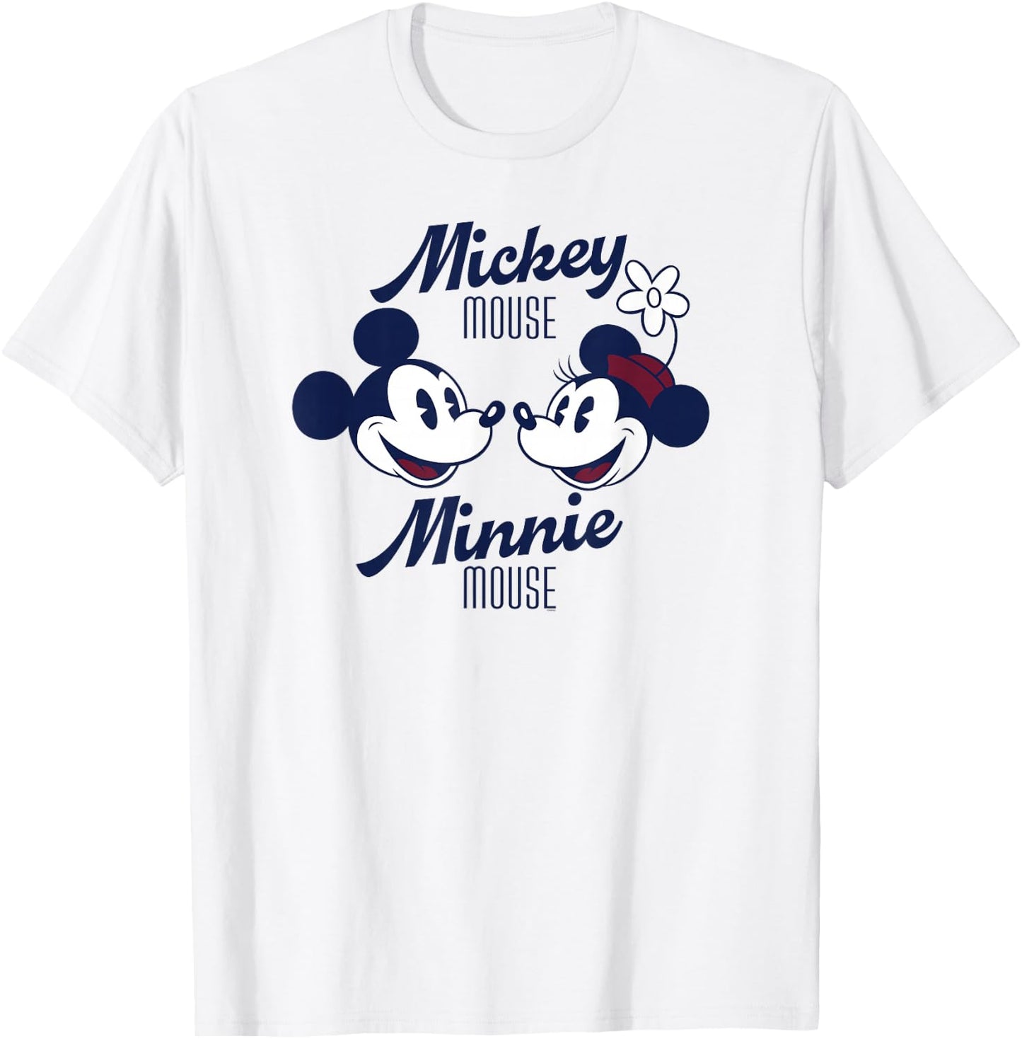 Disney Mickey Mouse and Minnie Mouse Together Retro Vintage Small T-Shirt - T-Shirt | White