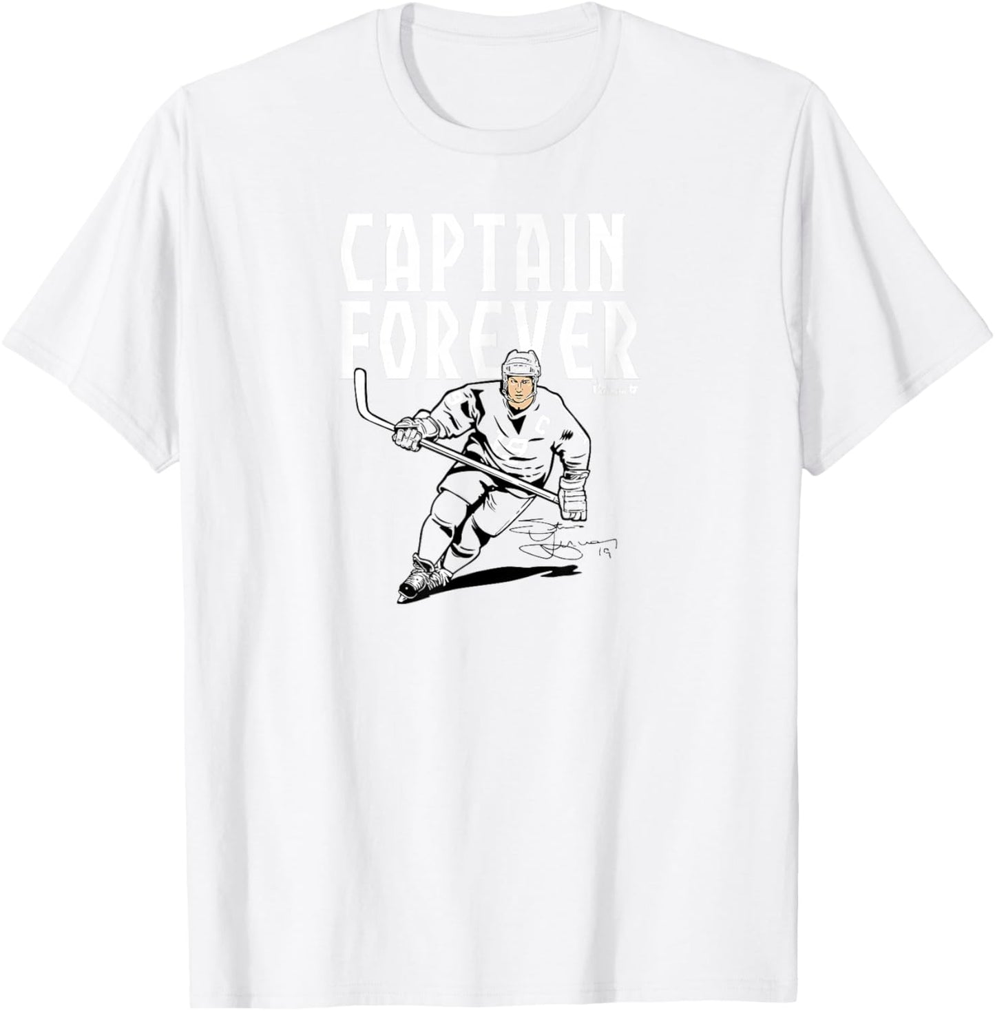 Steve Yzerman - Captain Forever - Detroit Hockey T-Shirt - T-Shirt | White