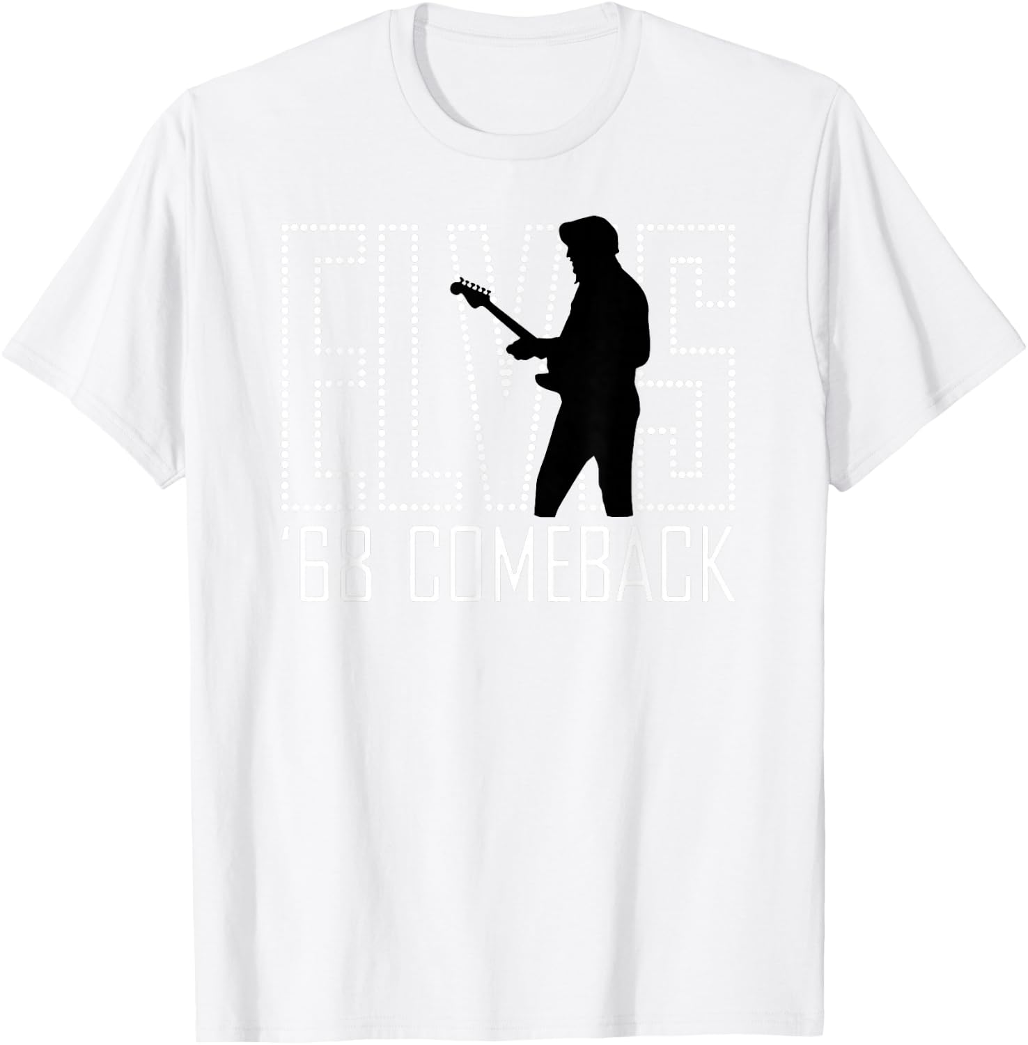 Elvis Presley Official 68 Comeback Red Sign T-Shirt - T-Shirt | White