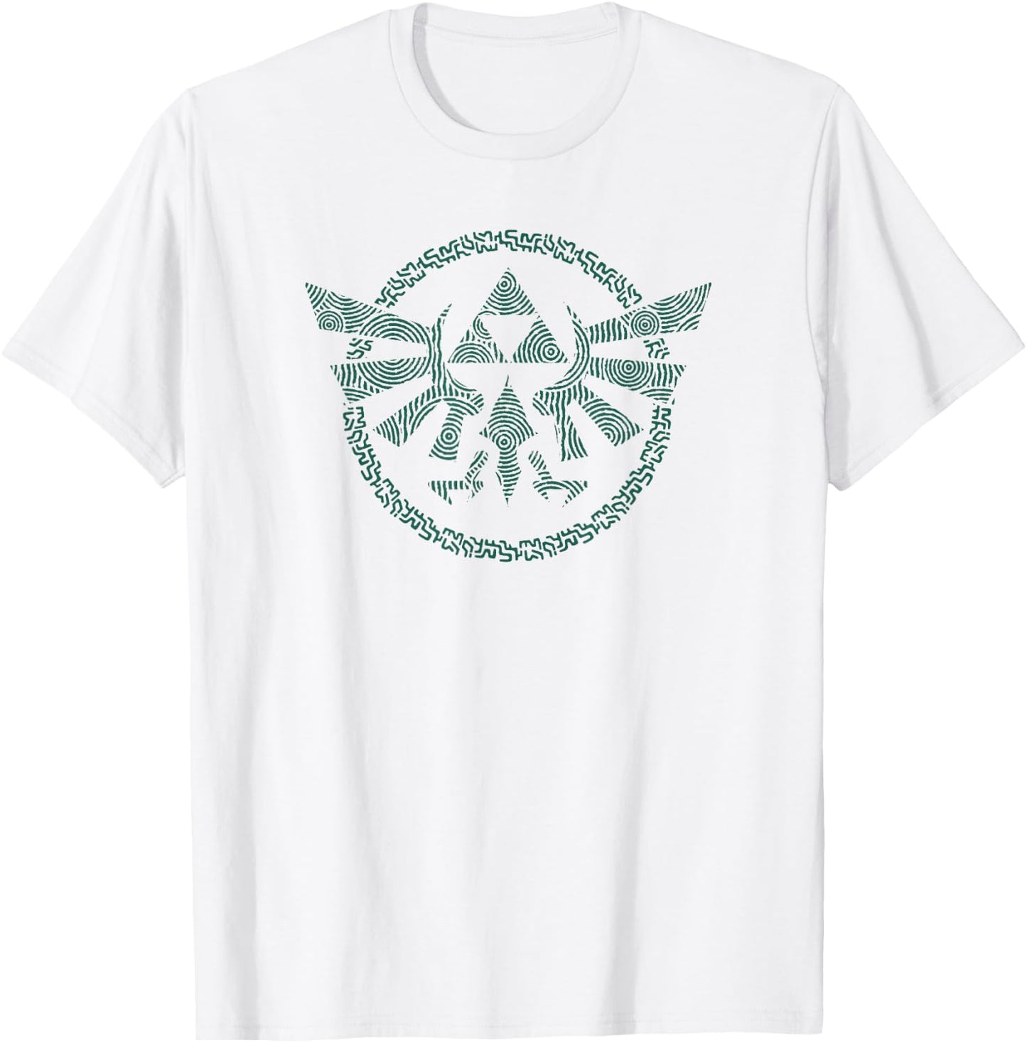 The Legend of Zelda Hyrule Triforce Circular Emblem T-Shirt - T-Shirt | White