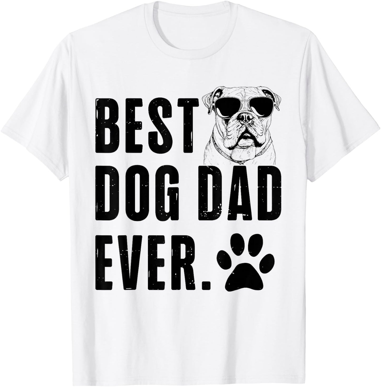 American Bulldog Daddy Dad Best Dog Dad Ever Men T-Shirt - T-Shirt | White