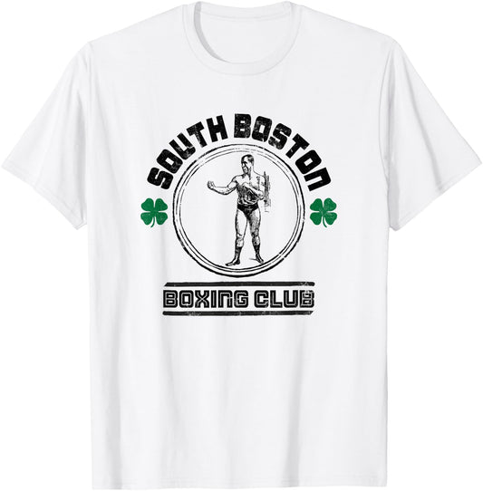 Vintage South Boston Boxing Club - Boxing T-Shirt - T-Shirt | White