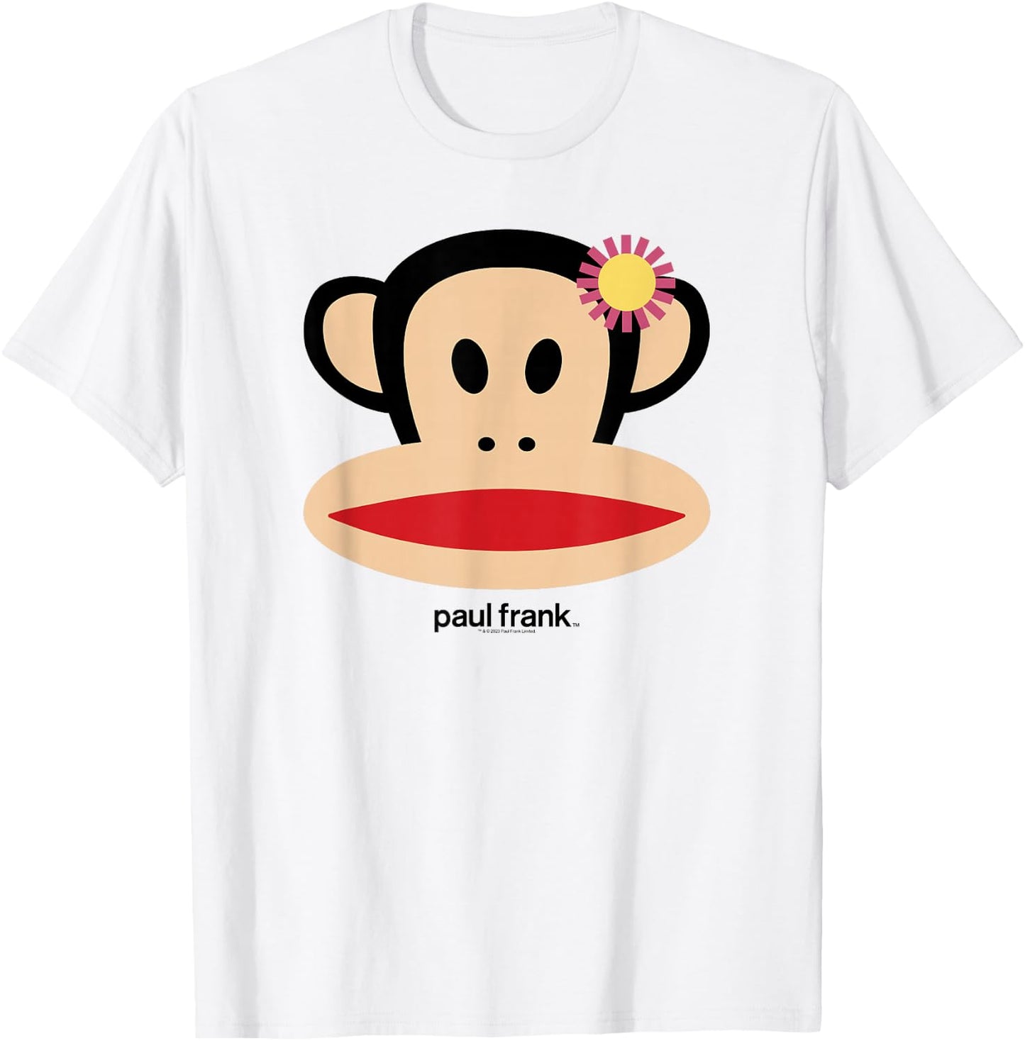 Paul Frank Spring Time Julius Flower Decor Face Portrait T-Shirt - T-Shirt | White