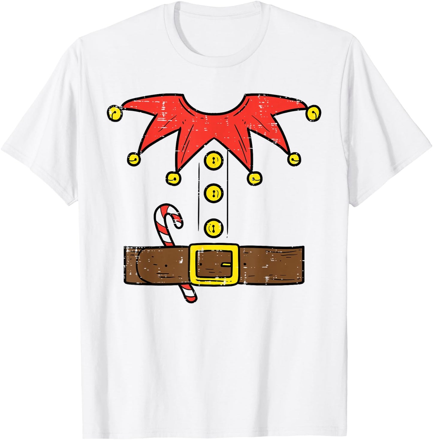 Elf Costume Christmas For Boys Kids Toddler Men Xmas T-Shirt - T-Shirt | White