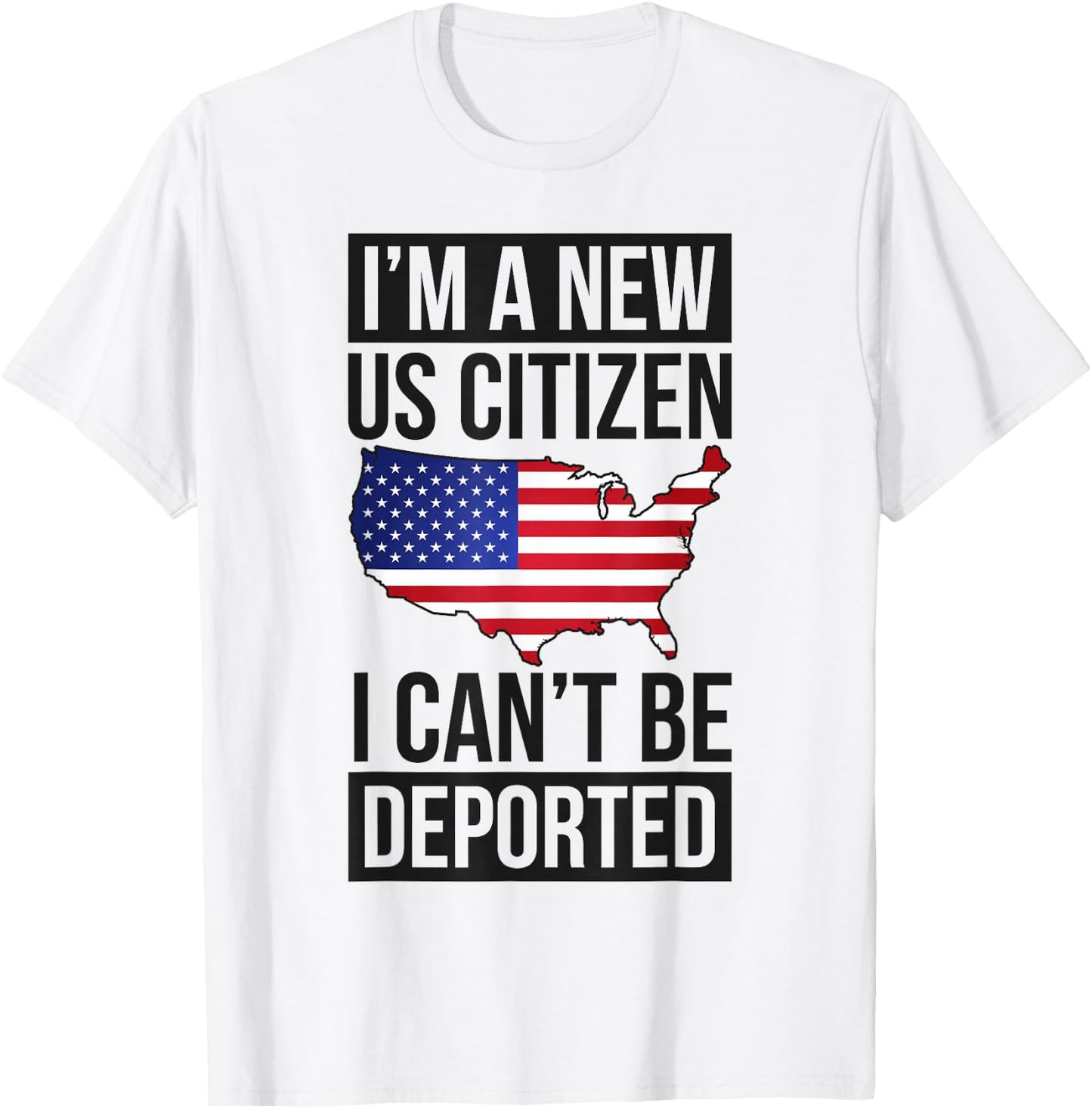 I'm A New US Citizen USA US Citizenship T-Shirt - T-Shirt | White