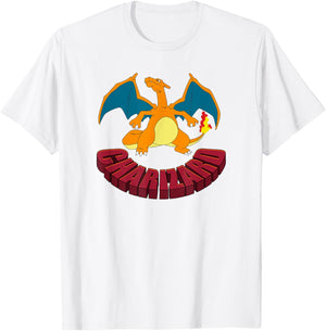 Pokémon Charizard Stoic Pose Poster T-Shirt - T-Shirt | White