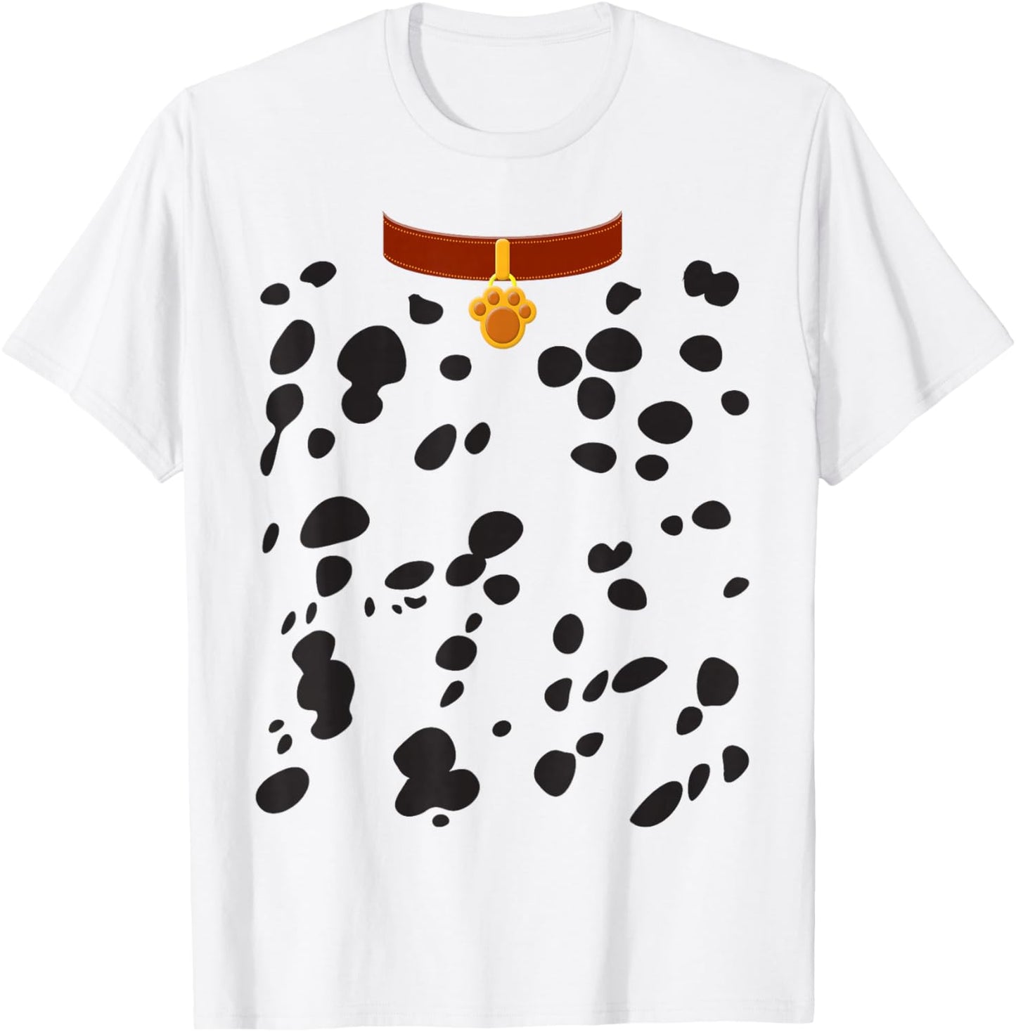 Dog Dalmatian Costume Dalmations Spots Puppy Print Halloween T-Shirt - T-Shirt | White