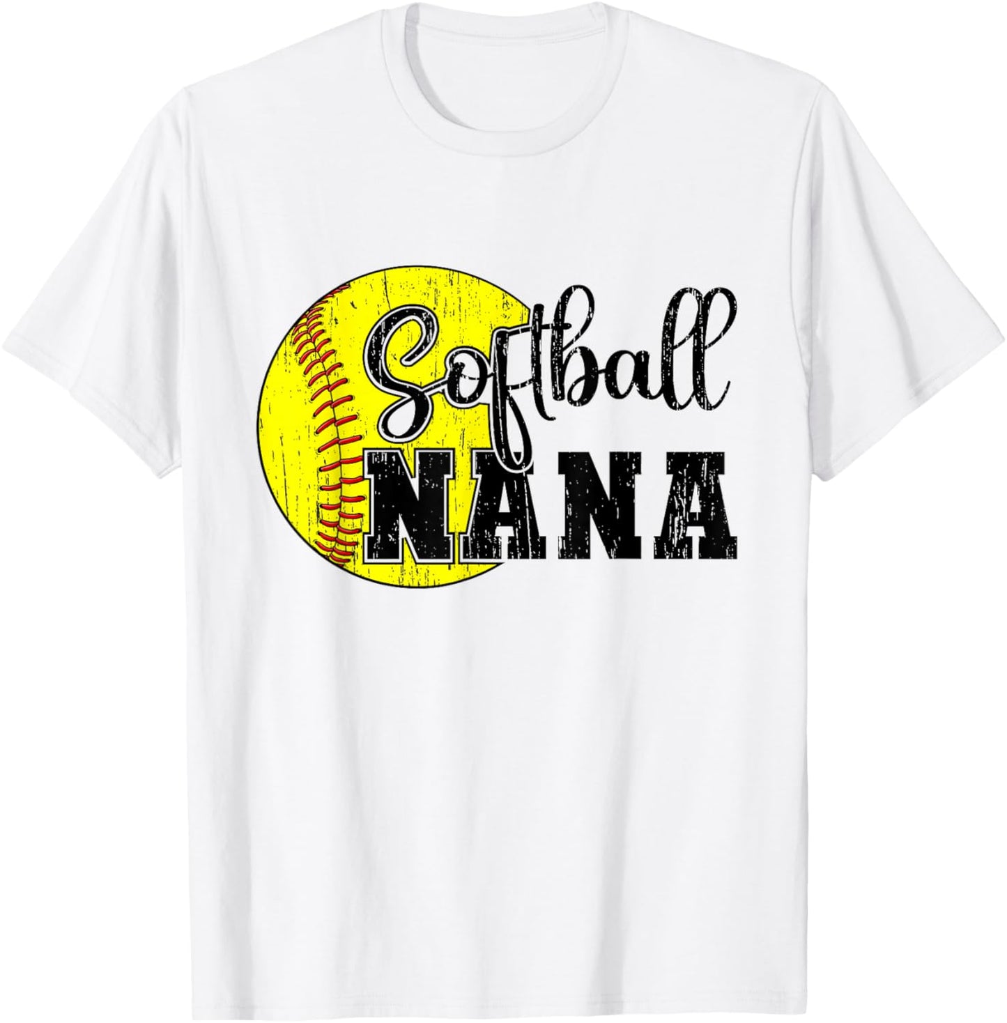 Softball Nana Cute Grandma Nana Of A Softball Player T-Shirt - T-Shirt | White