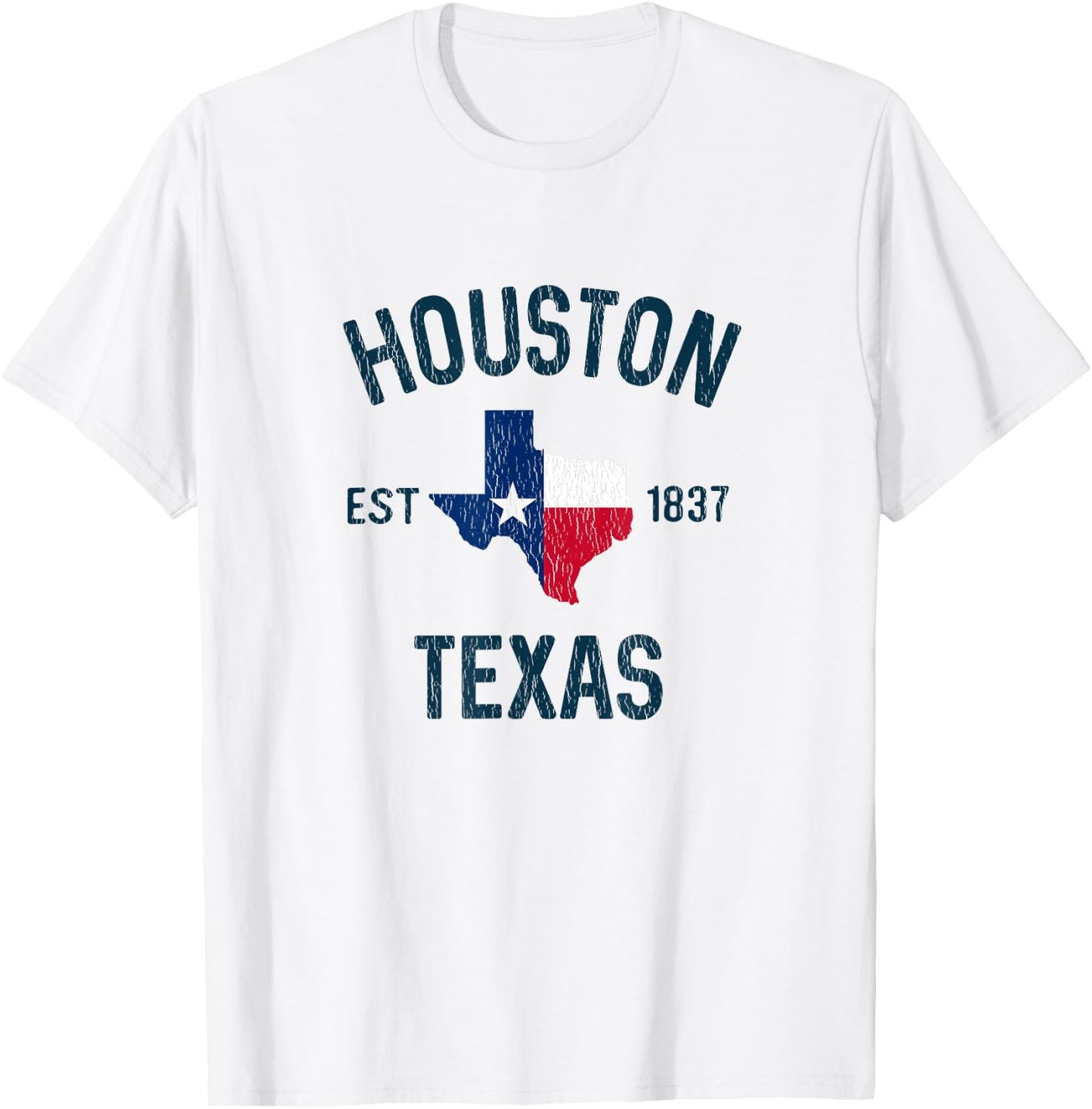 Houston Texas Gifts Souvenirs Men Women Kid Est 1837 Houston T-Shirt - T-Shirt | White