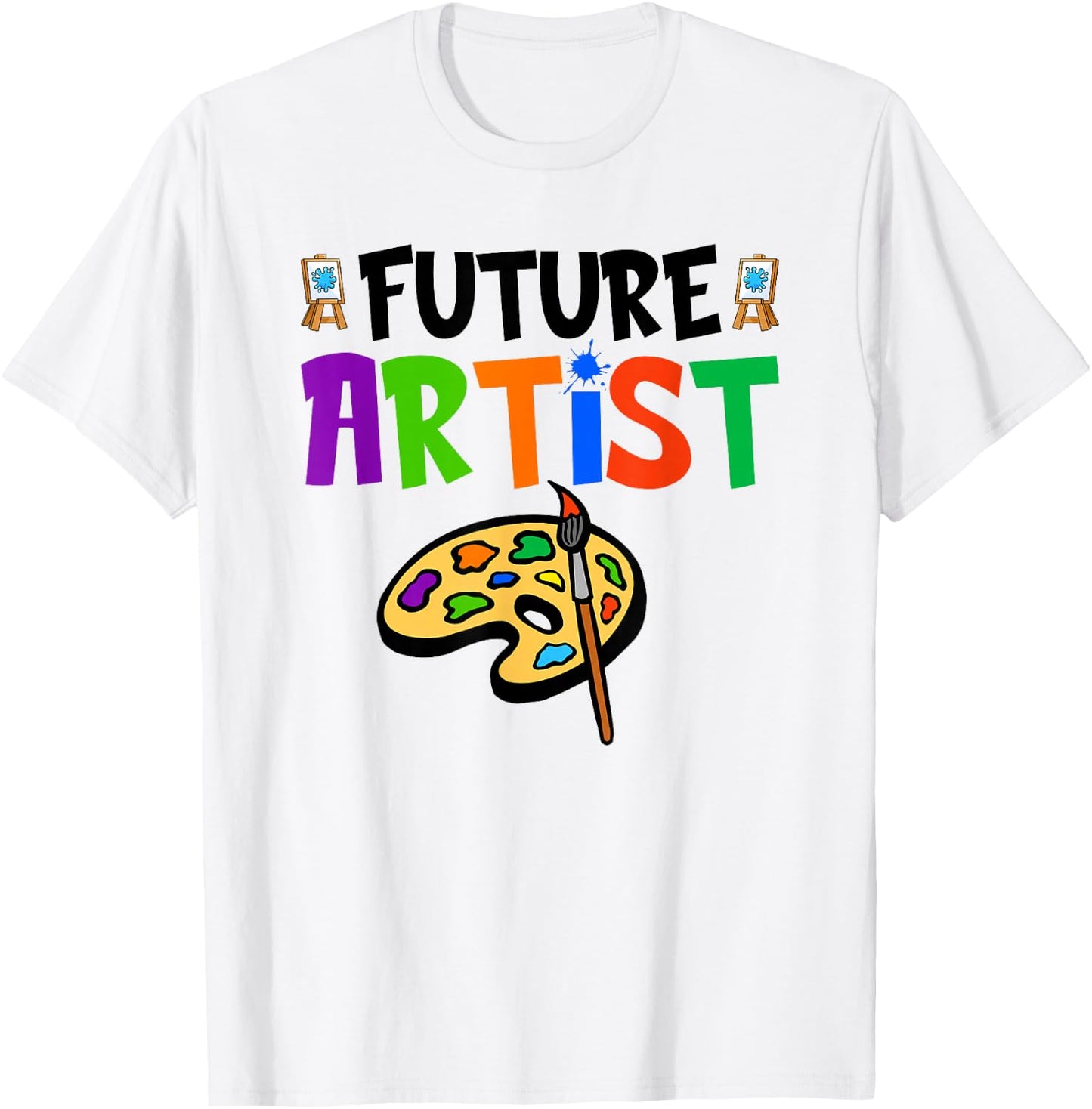 Future Artist, Colorful Painter Artist Kids T-Shirt - T-Shirt | White