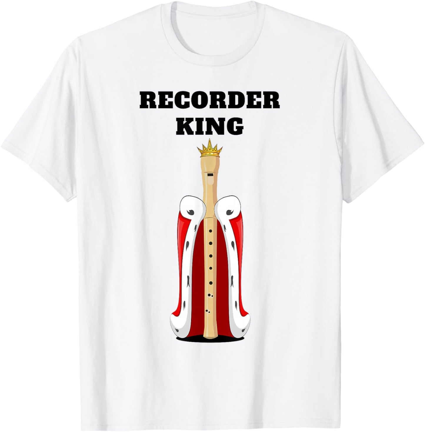 Recorder King | Boys Recorder Design | Recorder T-Shirt - T-Shirt | White