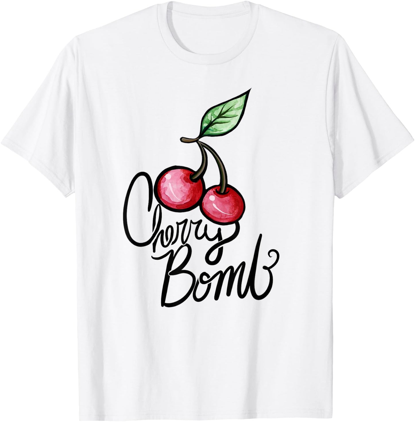 Cherry Bomb Cute Cherry T-Shirt - T-Shirt | White