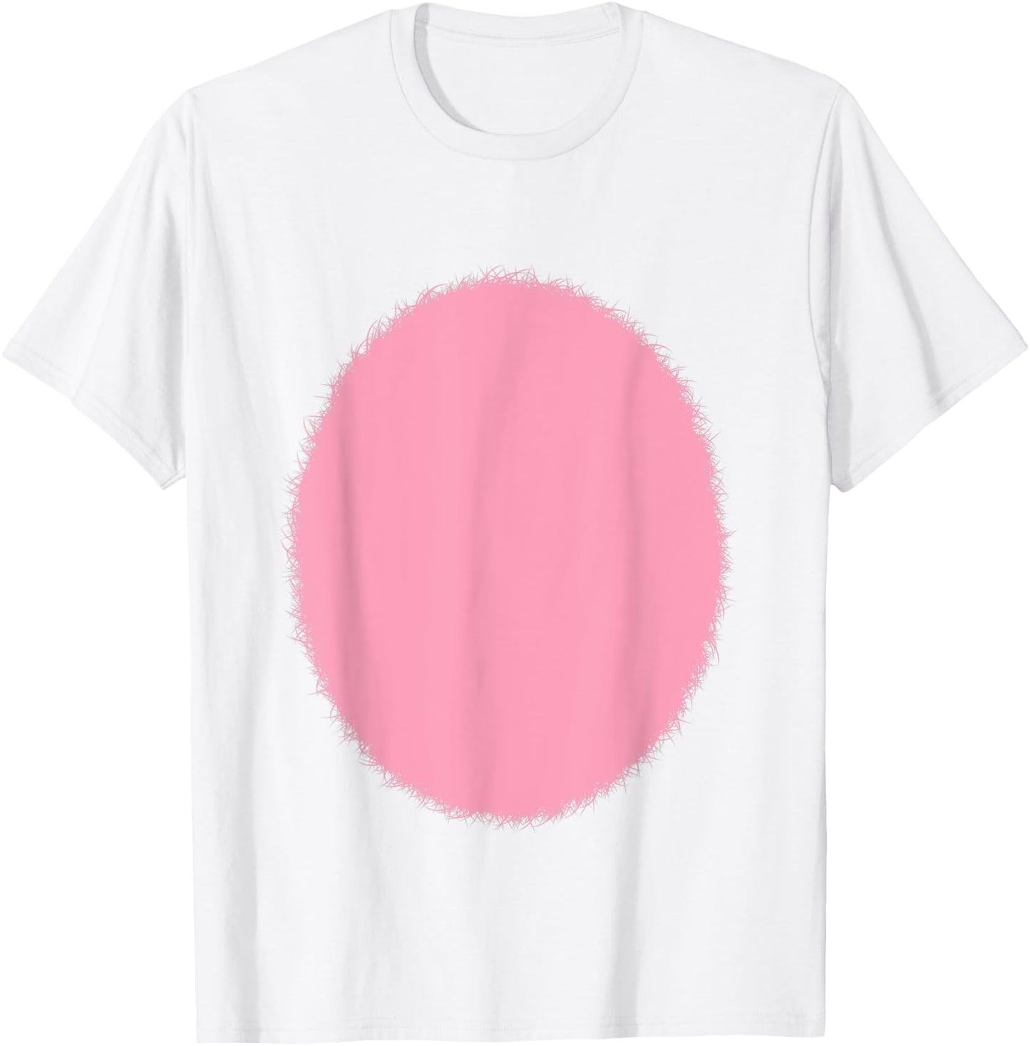 White Easter Bunny Rabbit Pink Furry Tummy Belly Costume T-Shirt - T-Shirt | White