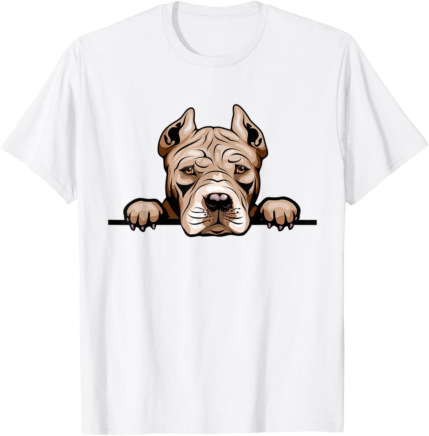 Pit Bull Dog Breed Popping Up Fun Pit Bull Owner T-Shirt - T-Shirt | White
