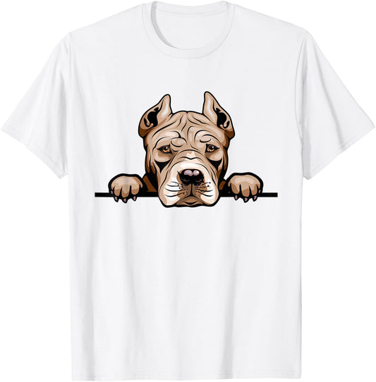 Pit Bull Dog Breed Popping Up Fun Pit Bull Owner T-Shirt - T-Shirt | White
