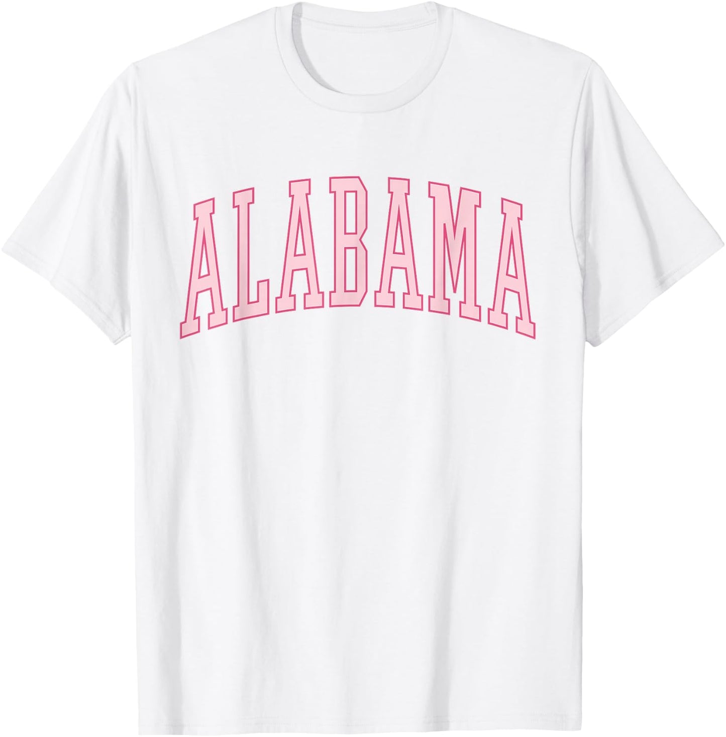Alabama Cute Pink Preppy T-Shirt - T-Shirt | White