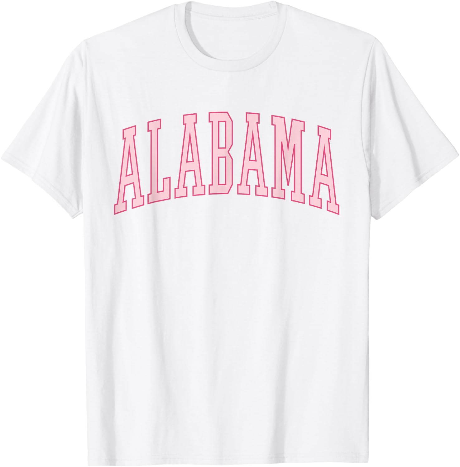 Alabama Cute Pink Preppy T-Shirt - T-Shirt | White