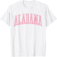 Alabama Cute Pink Preppy T-Shirt - T-Shirt | White