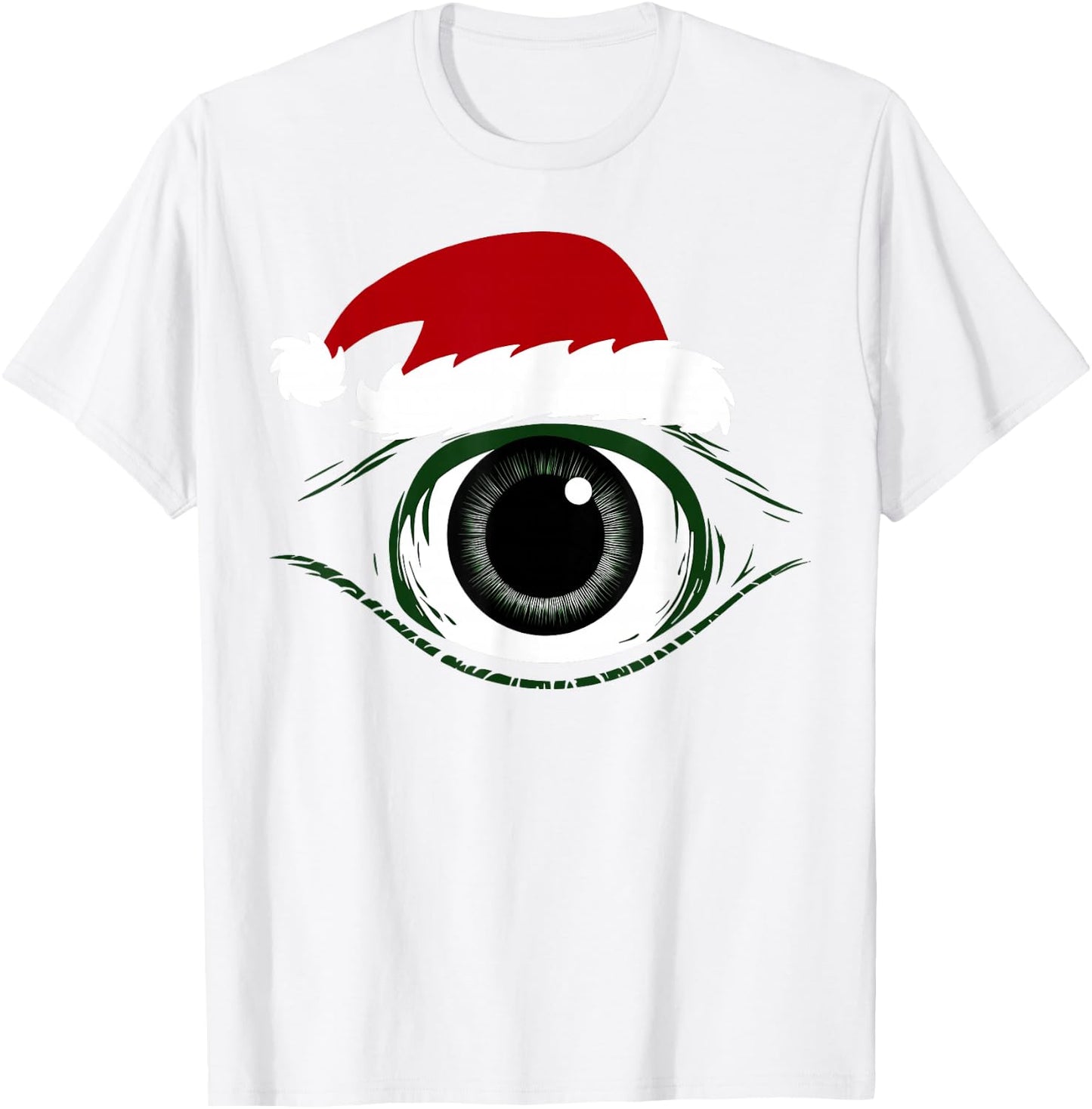 Funny Christmas Eyeball T-Shirt - T-Shirt | White