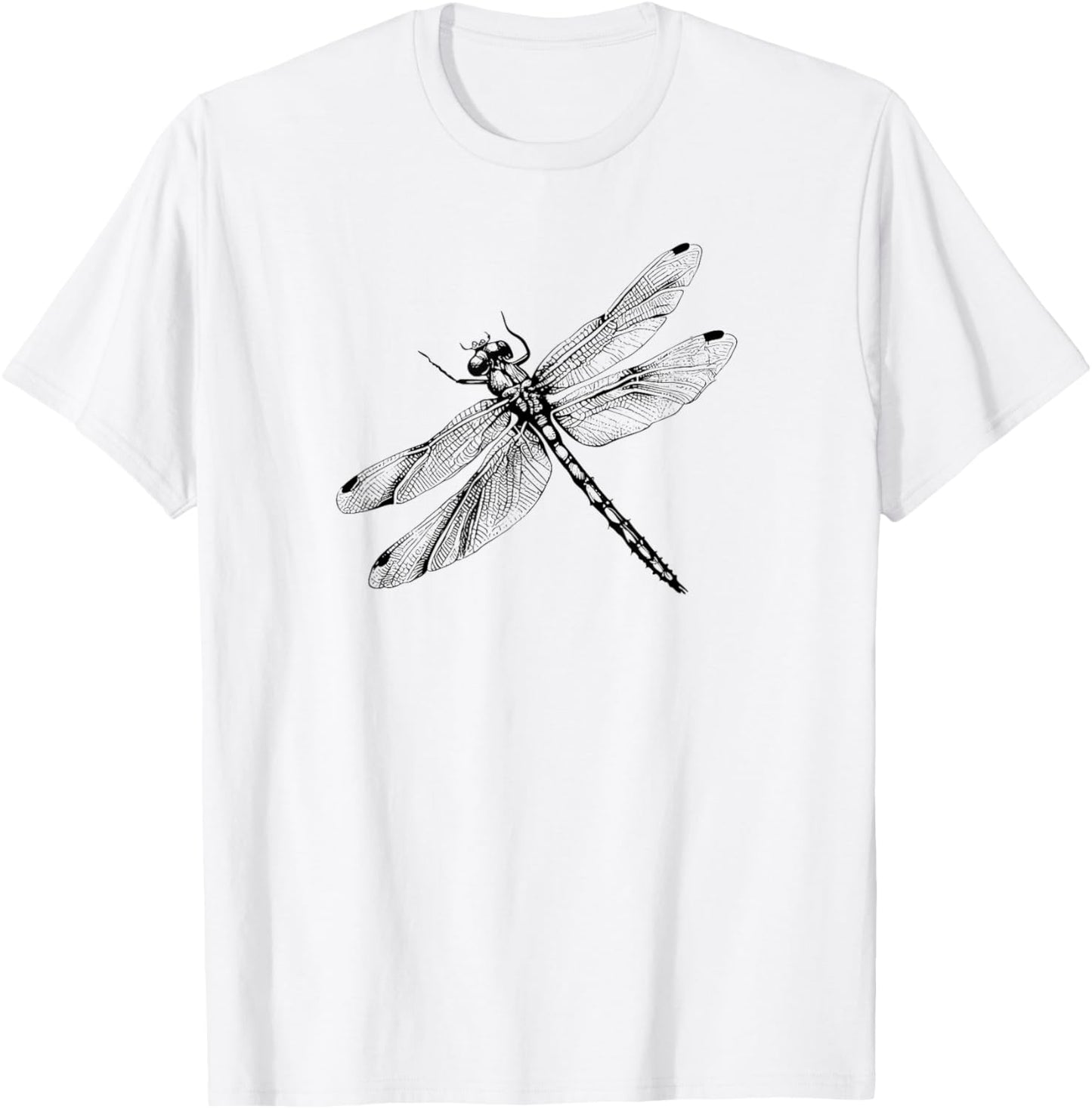 Kids Illustration Vintage Retro Dragonfly Lover T-Shirt - T-Shirt | White