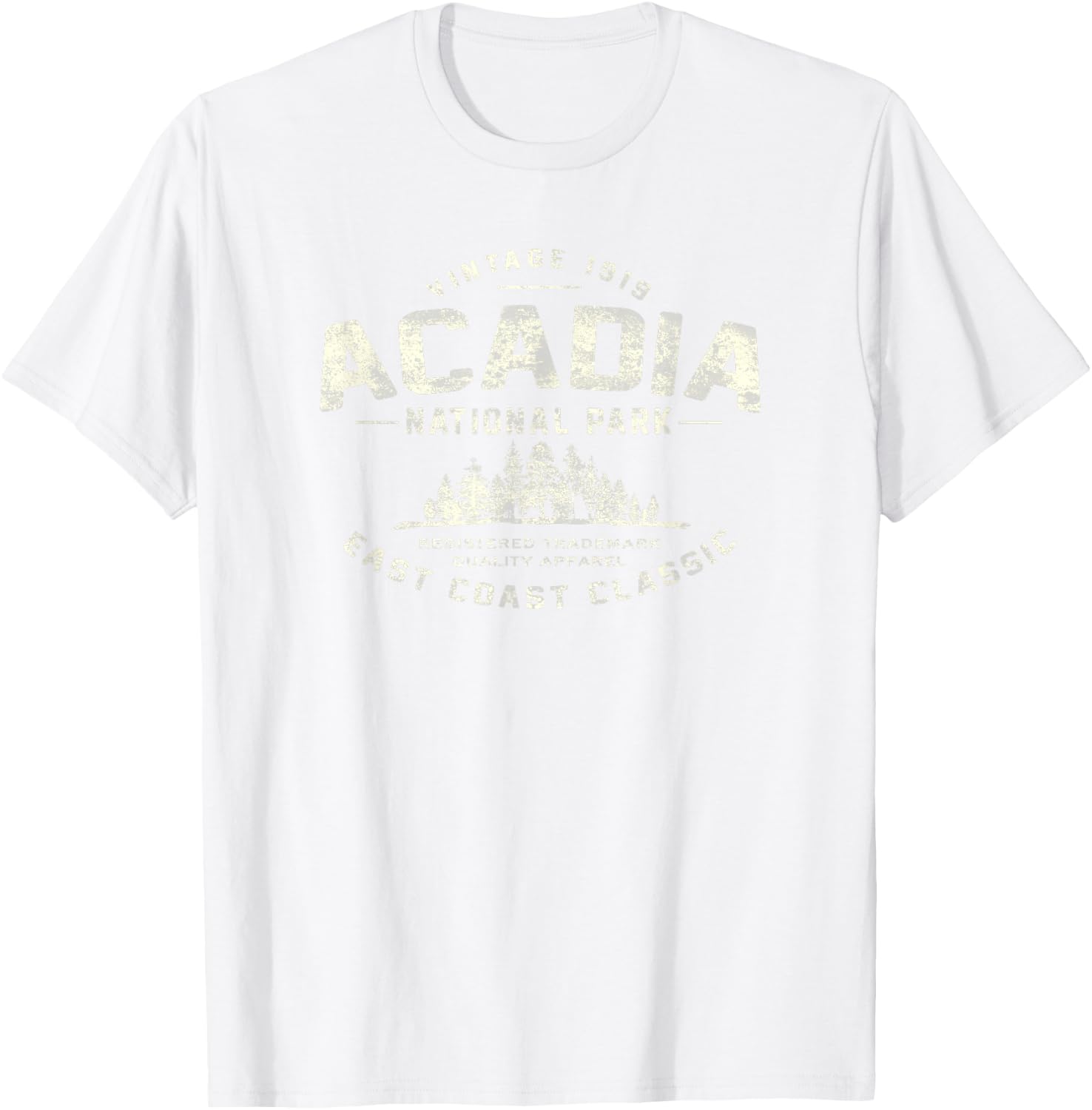 Acadia National Park Vintage T-Shirt - T-Shirt | White