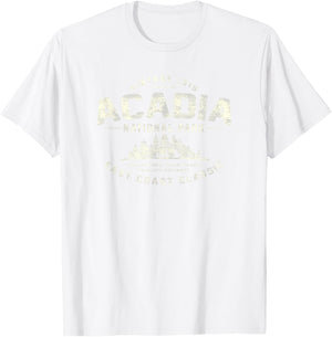Acadia National Park Vintage T-Shirt - T-Shirt | White