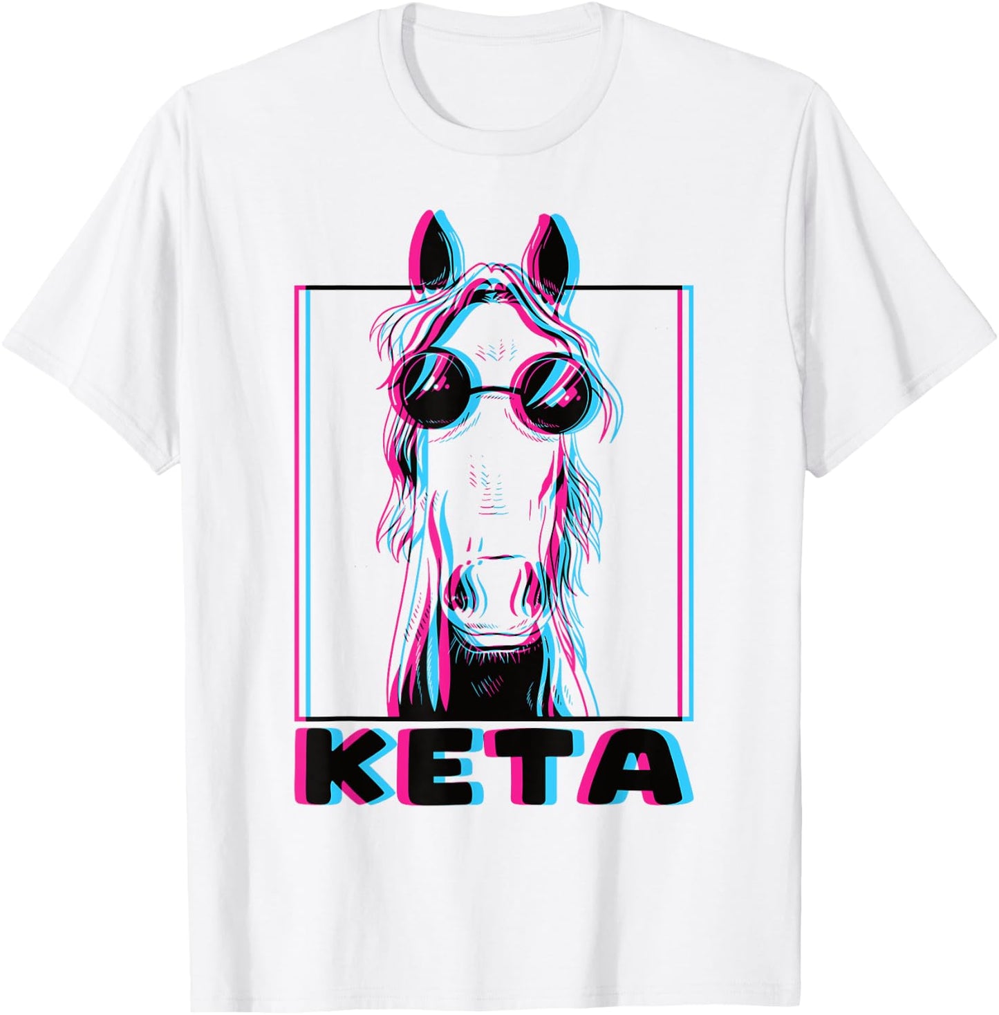 Funny Raver Animal Dj Party Festival Keta T-Shirt - T-Shirt | White