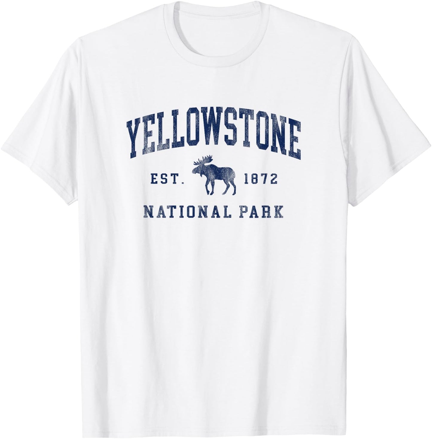 Yellowstone National Park 1872 Hiking Graphic T-Shirt - T-Shirt | White
