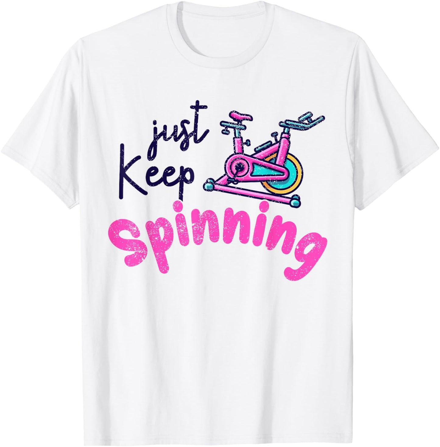 Spinning Class Indoor Rhythmic Cycling Spin Bike Workout T-Shirt - T-Shirt | White