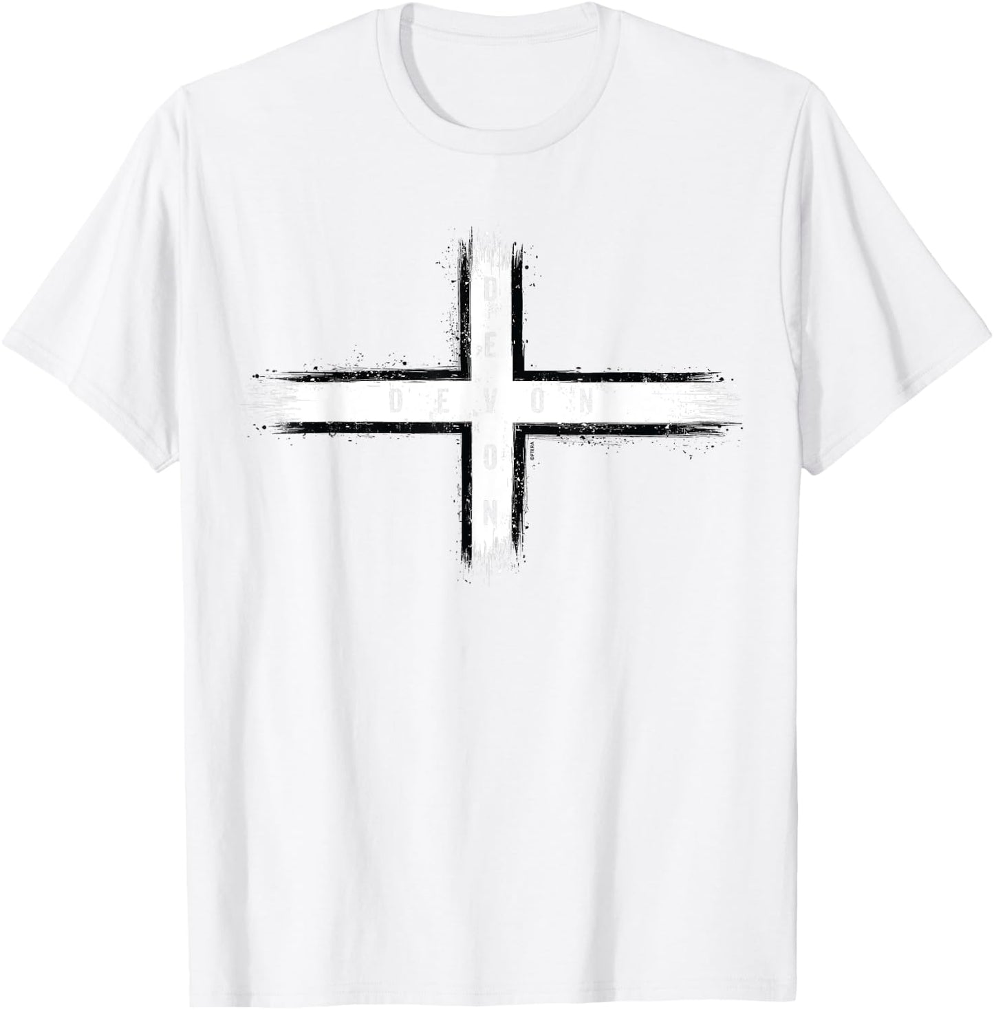 Vintage Devon Flag for Proud Devonian from Devon England T-Shirt - T-Shirt | White