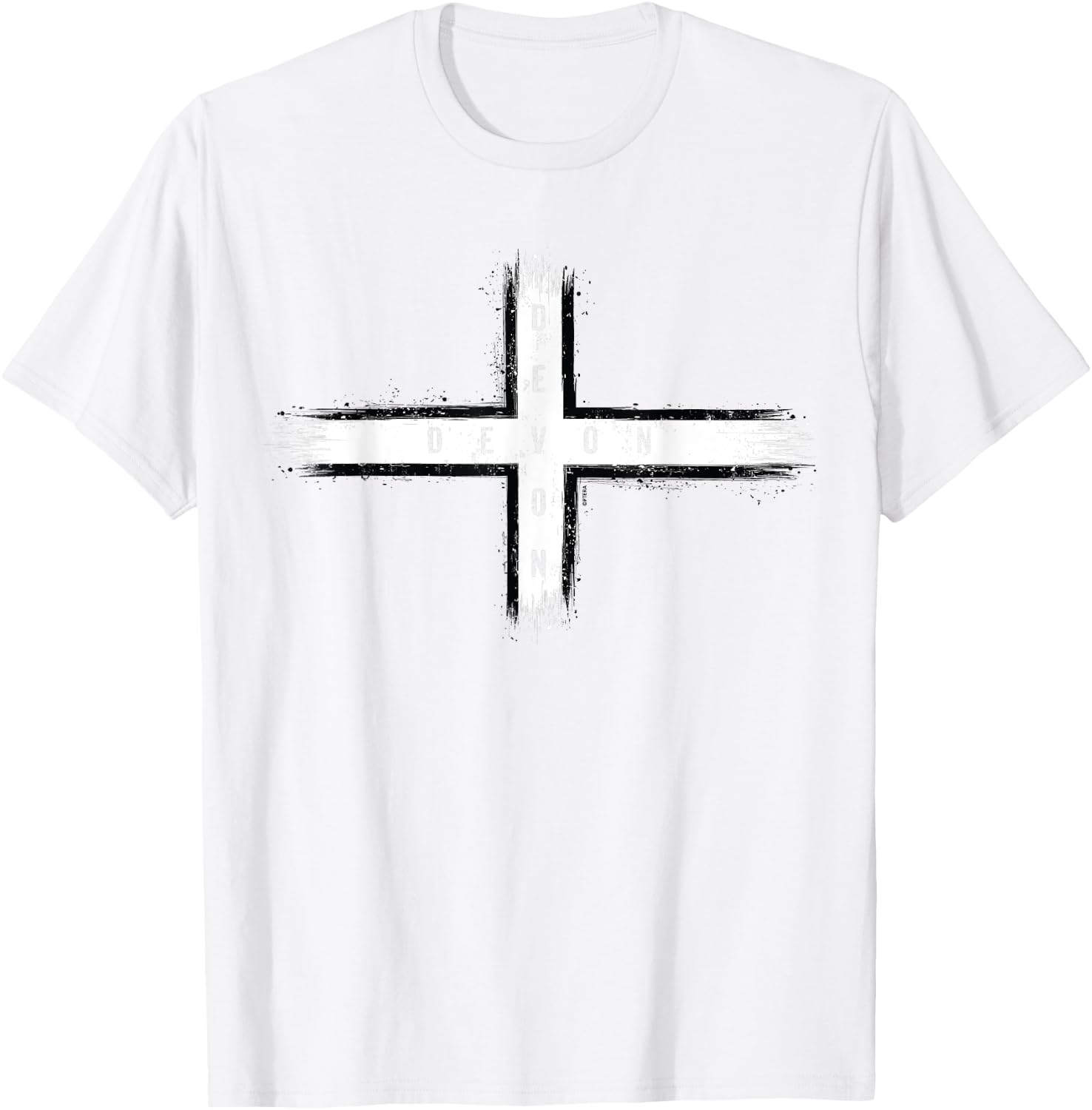 Vintage Devon Flag for Proud Devonian from Devon England T-Shirt - T-Shirt | White