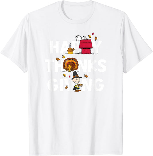 Peanuts - Happy Thanksgiving Icons T-Shirt - T-Shirt | White
