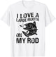 I Love a Large Mouth On My Rod Funny Bass Fisherman Graphic T-Shirt - T-Shirt | White
