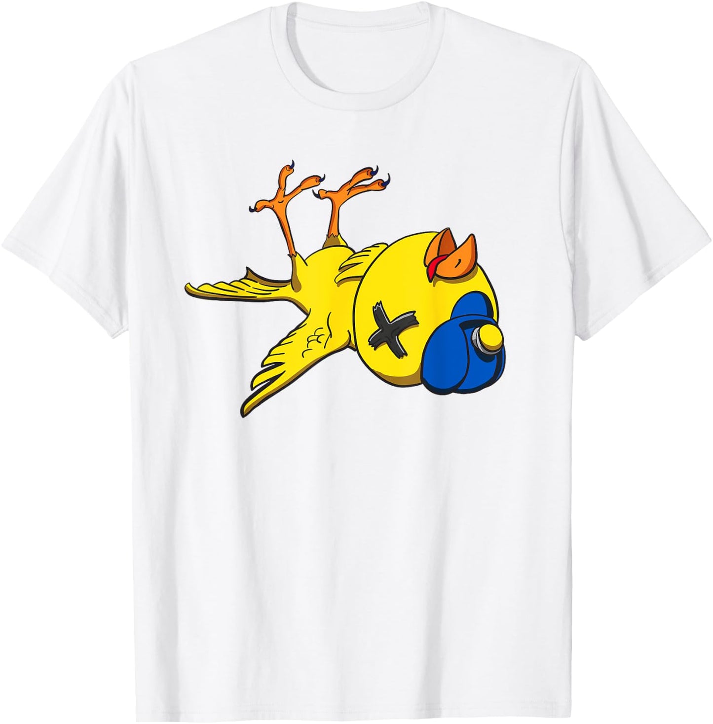 Canary in a Coal Mine Funny Bird & Miner Hard Hat T-Shirt - T-Shirt | White