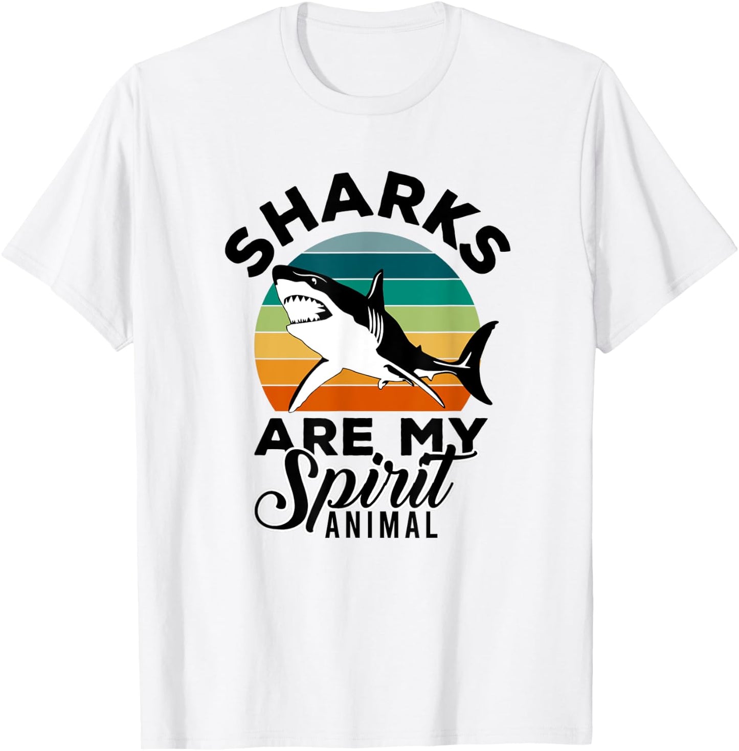 Sharks Are My Spirit Animal Shark Lover T-Shirt - T-Shirt | White