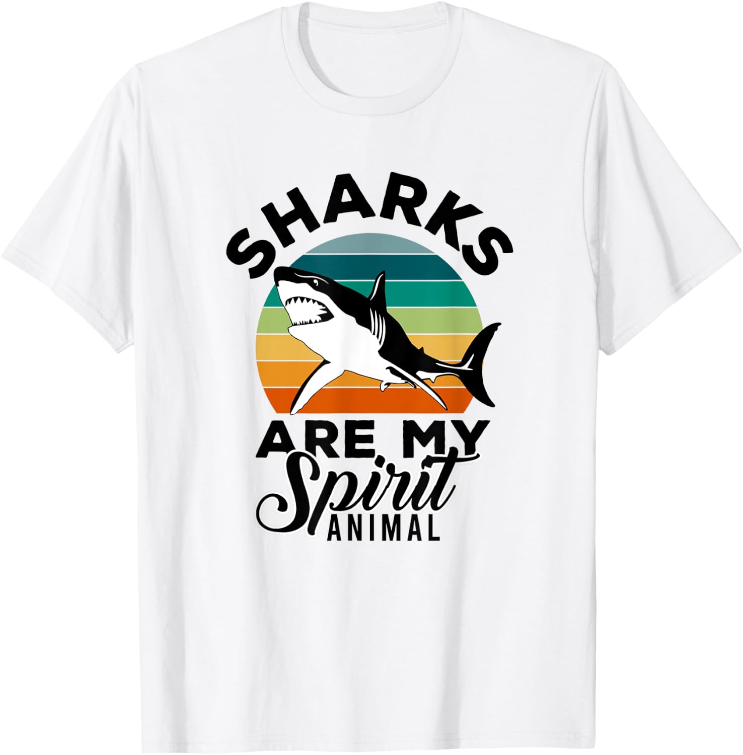 Sharks Are My Spirit Animal Shark Lover T-Shirt - T-Shirt | White