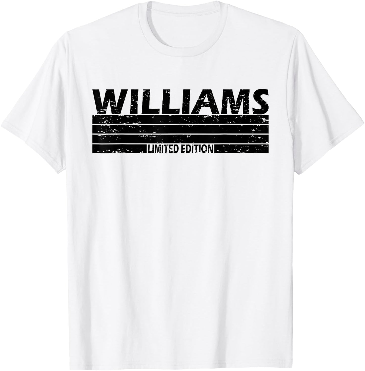 Williams Surname Limited Edition Retro Vintage Style Sunset T-Shirt - T-Shirt | White