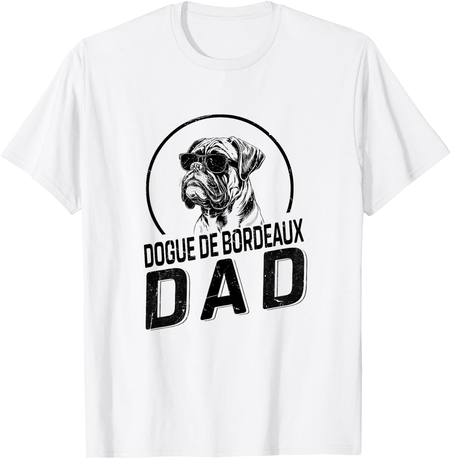 Dogue de Bordeaux Dad Dog Owner Gifts Funny Dog Dad T-Shirt - T-Shirt | White